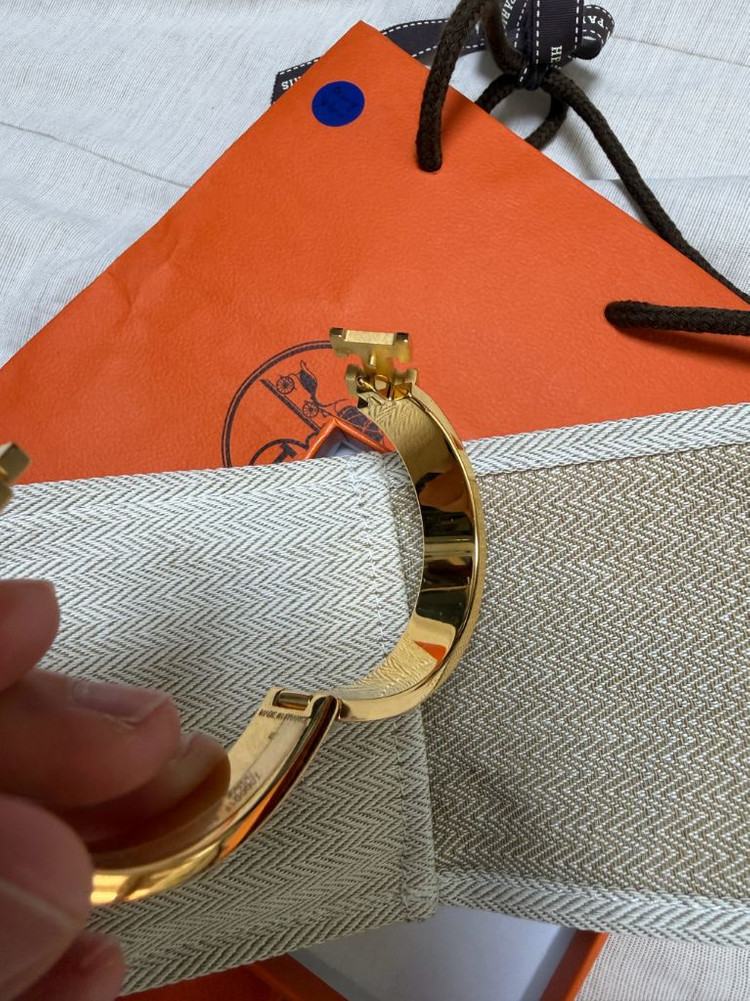 에르메스 클릭아슈 팔찌 / 오렌지, 금장 PM사이즈 이미지