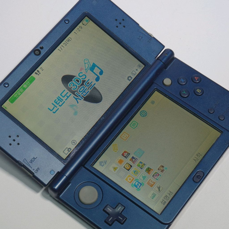 닌텐도 NEW 3DS XL 뉴큰다수 메탈락 블루 이미지