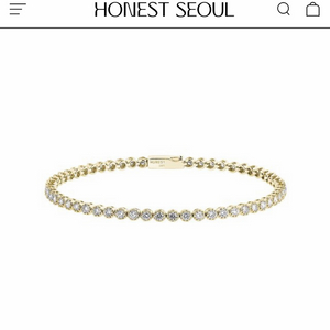 어니스트서울 랩다이아몬드 2mm 밀그레인 테니스팔찌 이미지