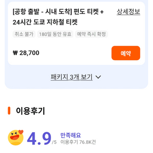 스카이라이너 편도티켓 + 도쿄 지하철티켓1일권 이미지