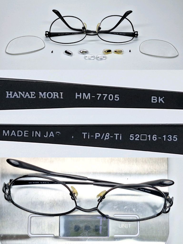 하나에 모리 HANAE MORI HM-7705 꽃무늬 티타늄 안경테/일제 일본 수입 패션 아이웨어 y2k 빈티지 이미지