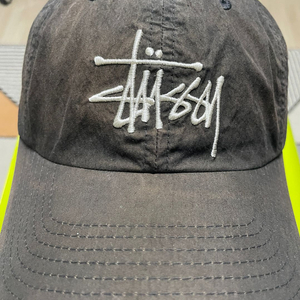 스투시 바이오 워시드 빅 로고 로우 프로 캡 차콜 이미지