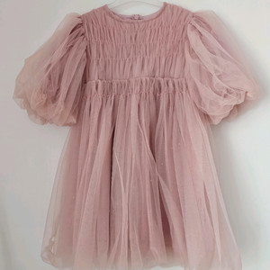 여아 핑크 튜튜 퍼프소매 드레스 원피스 120 이미지