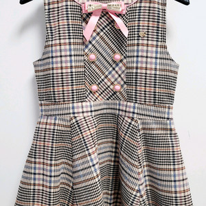 프렌치캣 체크 패턴 여아 원피스 110사이즈 이미지