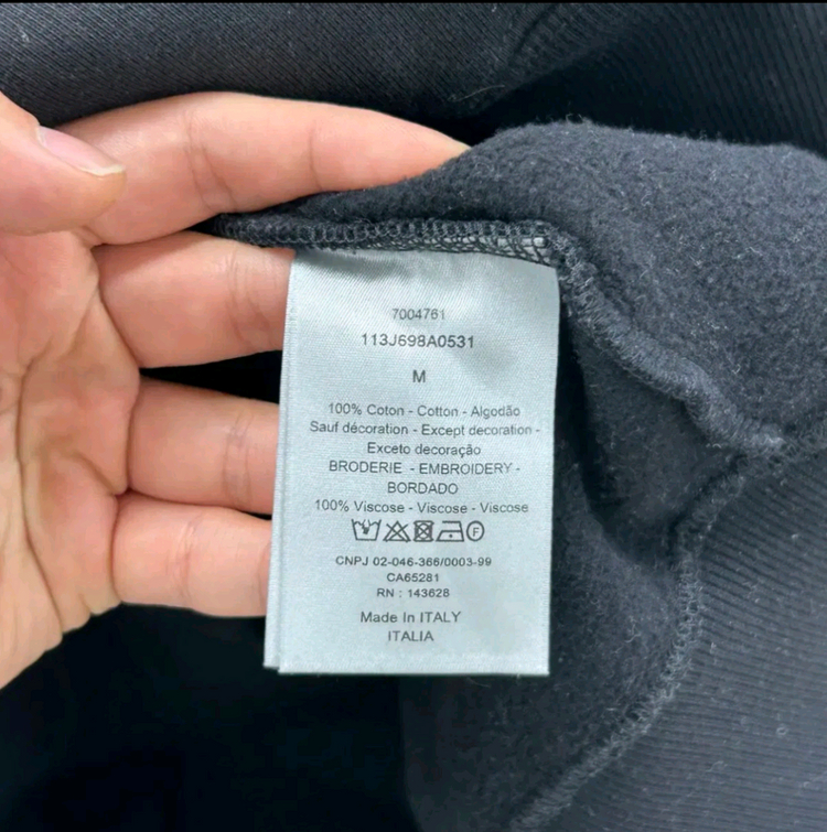 [정품] 디올 CD로고 후드티 블랙 이미지