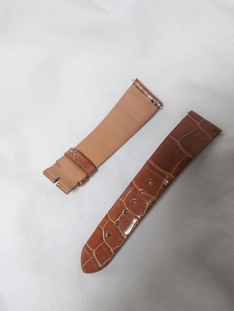 주문제작 엘리게이터 시계 스트랩 / 라이트브라운 이미지