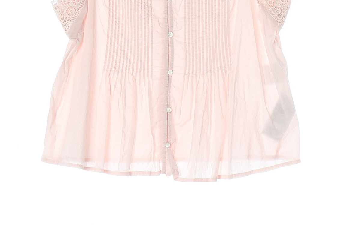 리바이스 핑크 레이스 민소매 셔츠 블라우스 이미지