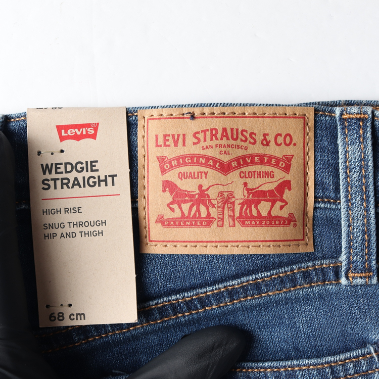 (새상품)리바이스 워싱 웨지 스트레이트 데님팬츠 청바지 W27 이미지