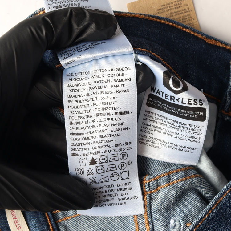 (새상품)리바이스 워싱 웨지 스트레이트 데님팬츠 청바지 W27 이미지