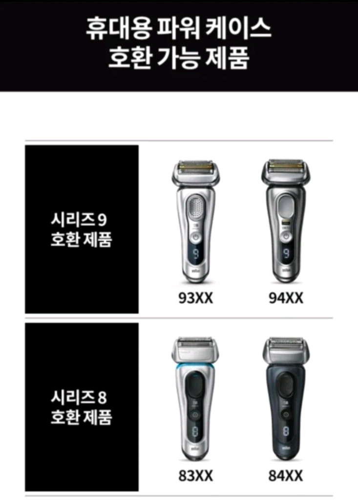 [새제품]브라운 전기면도기 파워케이스(시리즈8, 9 호환) 이미지