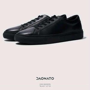 다온아토 소가죽 스니커즈 블랙 260 / 정장캐주얼 출근용 하객용 이미지