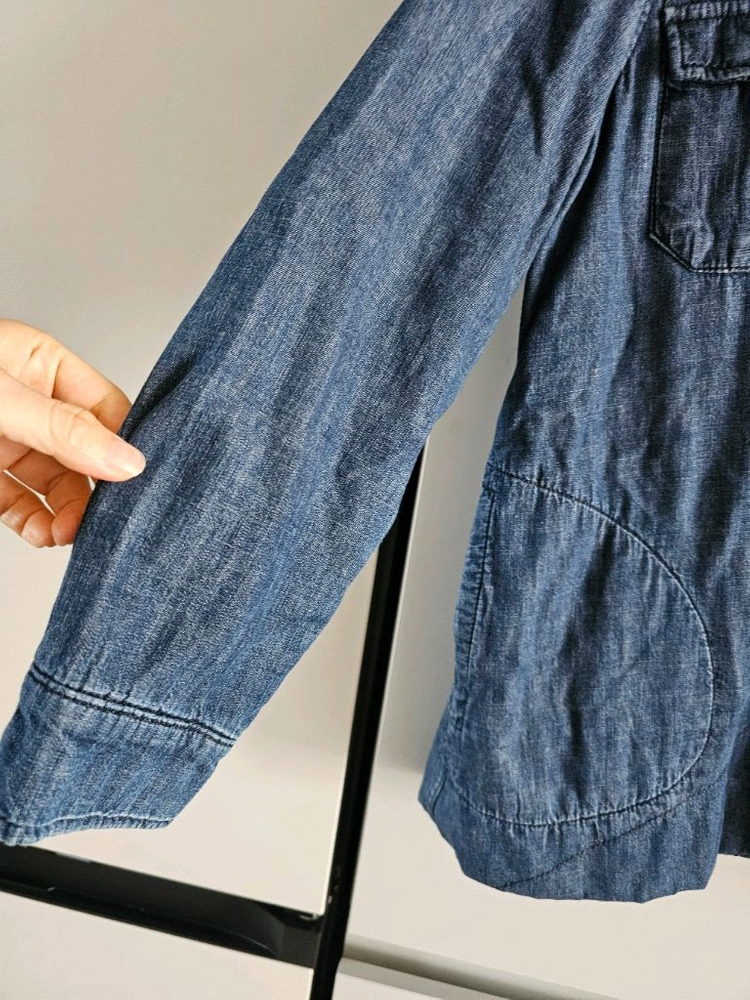 데님 후드 롱 자켓 (66~77) 이미지