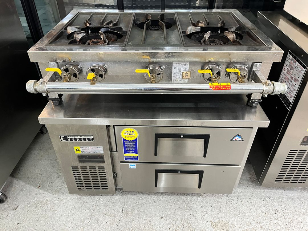 부성 서랍냉장고 900 낮은서랍식 서랍형태 작업대 테이블 화구 간택기 에베레스트 간냉식 업소용 이미지