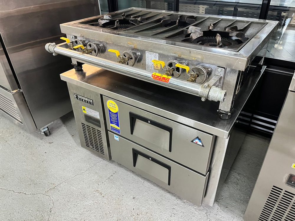 부성 서랍냉장고 900 낮은서랍식 서랍형태 작업대 테이블 화구 간택기 에베레스트 간냉식 업소용 이미지