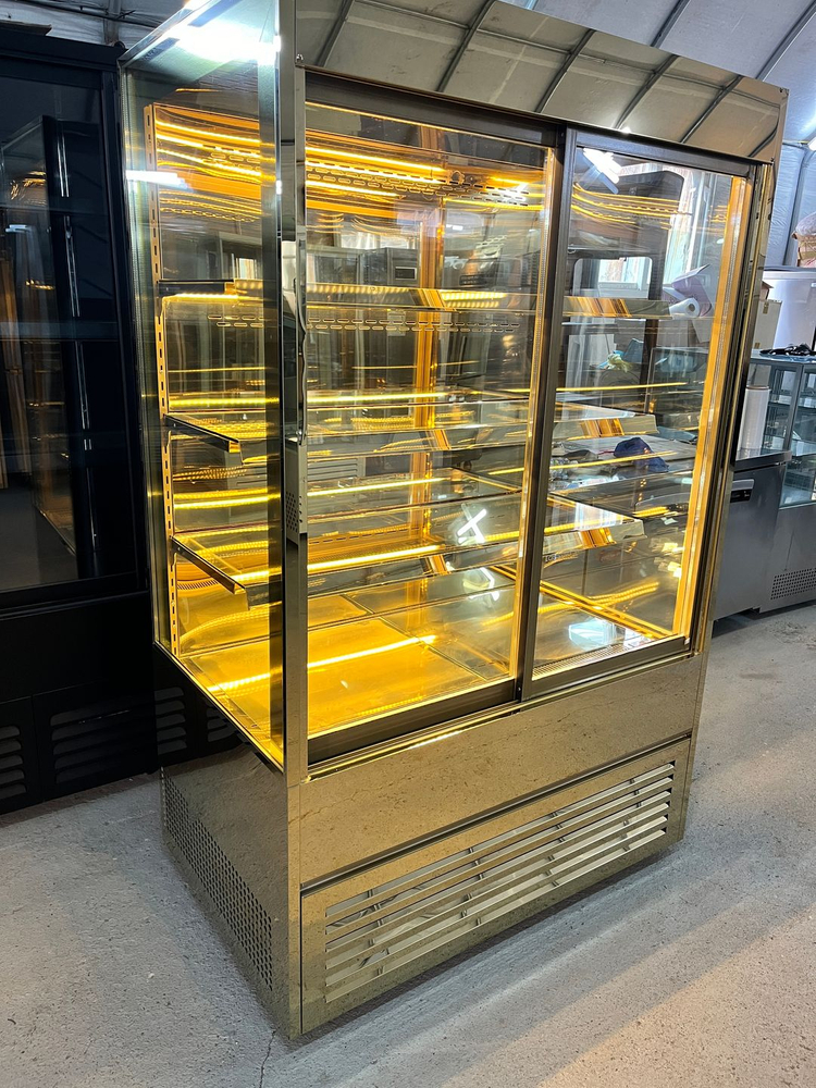 정육쇼케이스 1200 올스텐 4단 앞문형 숙성고 냉동고 냉장고 골드미러 올스텐 업소용 이미지