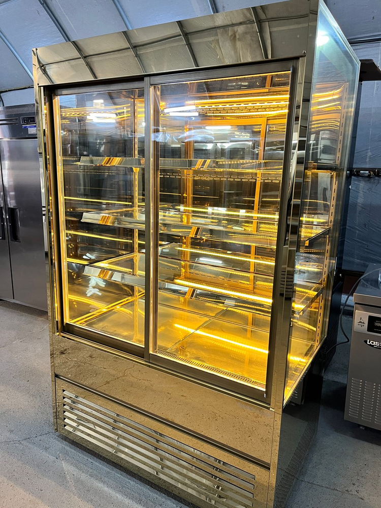 정육쇼케이스 1200 올스텐 4단 앞문형 숙성고 냉동고 냉장고 골드미러 올스텐 업소용 이미지