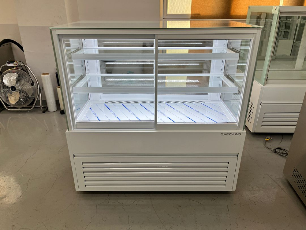 양문형 쇼케이스 냉장고 1200 3단 앞문형 뒷문형 카페 케이크진열 보관 저온콤푸 화이트 업소용 이미지
