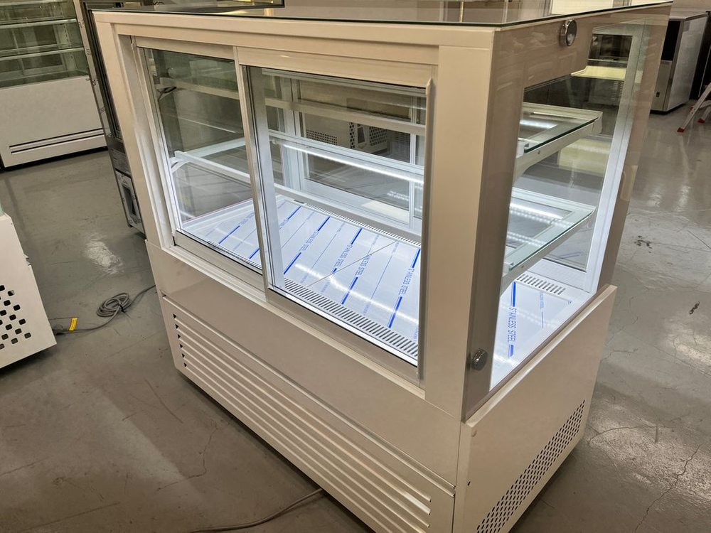양문형 쇼케이스 냉장고 1200 3단 앞문형 뒷문형 카페 케이크진열 보관 저온콤푸 화이트 업소용 이미지