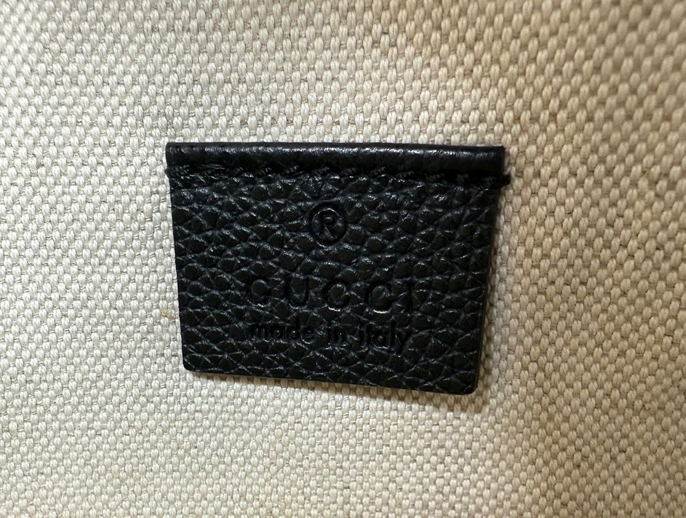 [A+/정품]구찌 빈티지 로고 가죽 클러치백 블랙 이미지