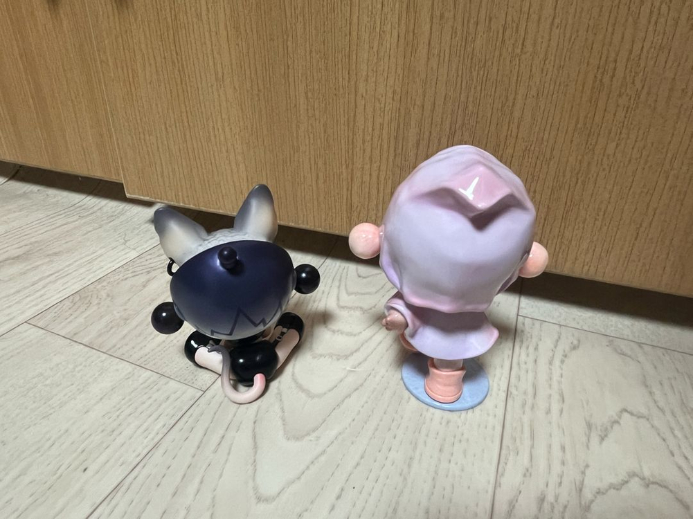 일괄 싸게 팝마트 스컬판다 2종 피규어 이미지