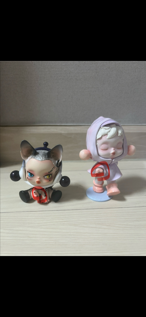 일괄 싸게 팝마트 스컬판다 2종 피규어 이미지