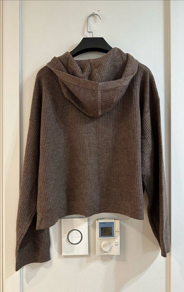 캐시미어 니트 후드집업 셋업 이미지