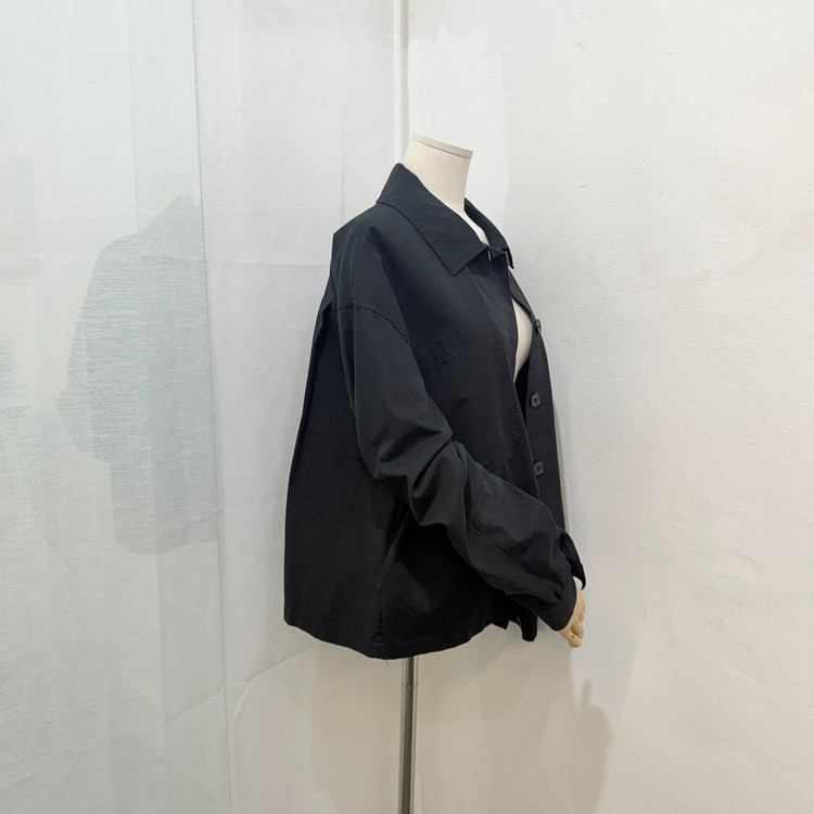 이너프 블랙 자켓겸 셔츠 크롭자켓 봄버 야상 4308 이미지
