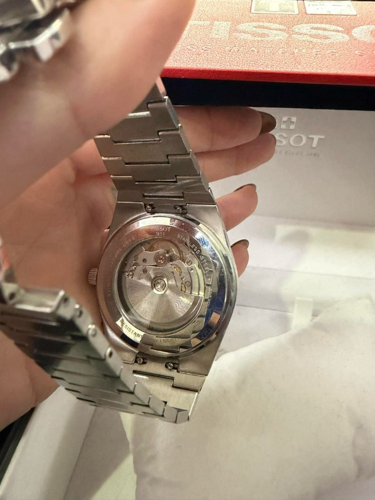 티쏘 PRX 오토매틱 청판 시계 풀박스 이미지