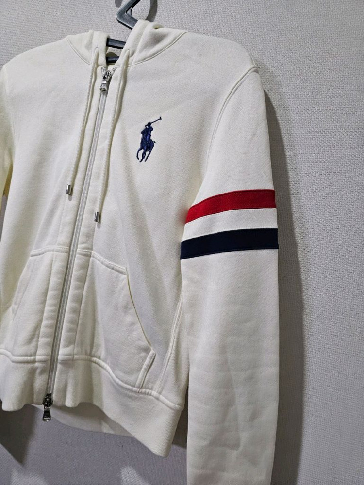 폴로 POLO 화이트 여자 빅포니 후드집업 90 / S 이미지
