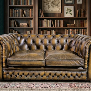 영국 체스터필드 전체 천연가죽 3인 소파쇼파 서울경기근거리 무료배송 이미지