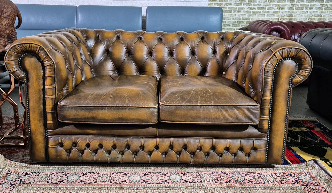 영국 체스터필드 전체 천연가죽 3인 소파쇼파 서울경기근거리 무료배송 이미지