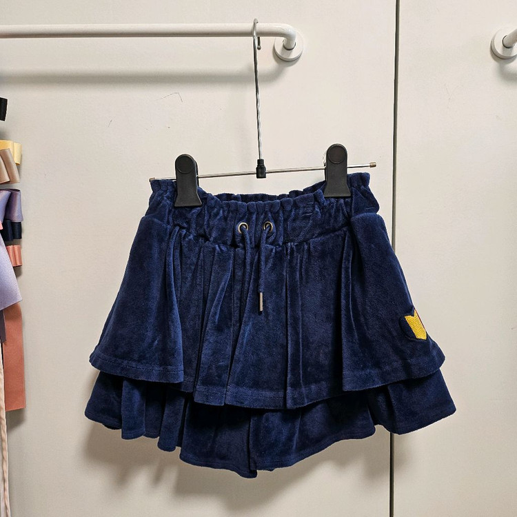 (L.110사이즈) 리미떼두두 Limitedoudou 밸벳 남색 치마바지 이미지