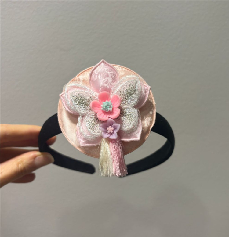 한설 드레스한복 (7세사이즈)+ 한복머리띠 이미지