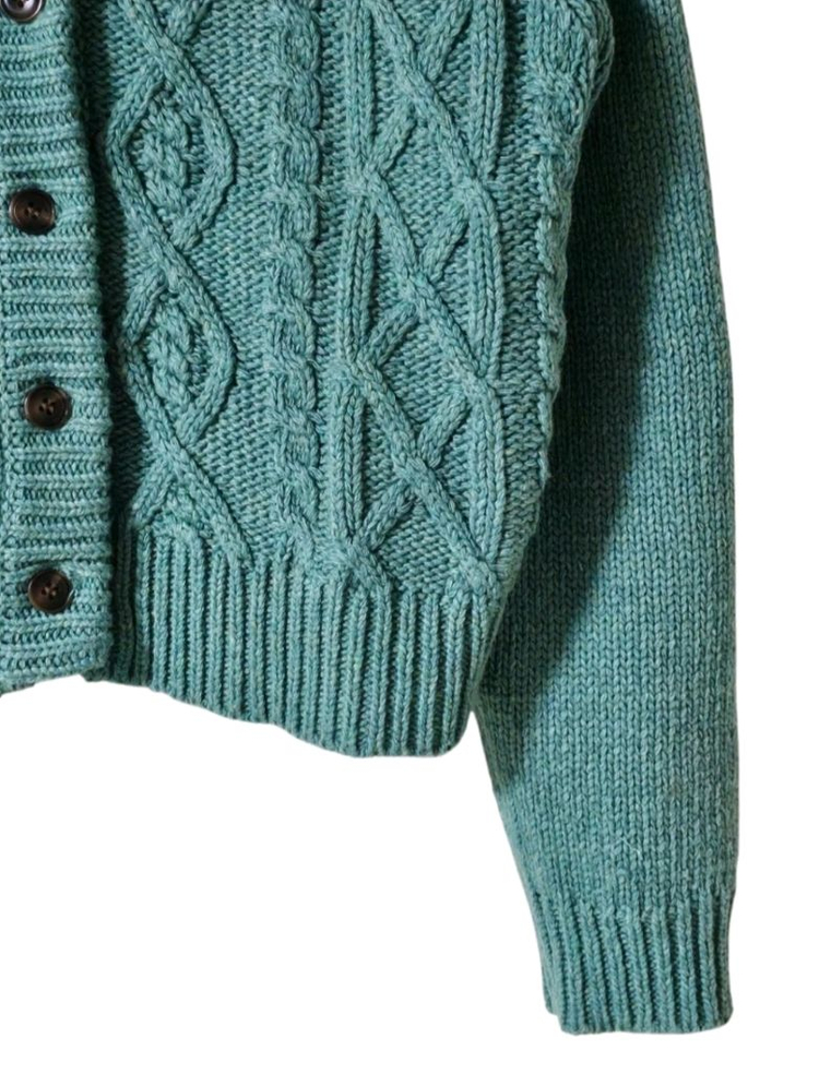 봄컬러 | JJ지고트 민트 니트 가디건 FREE | 55~66 화사핏 상태A 이미지