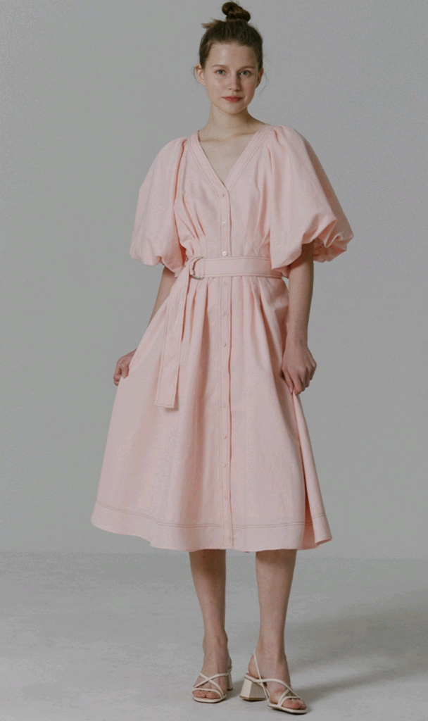 보카바카 버룬 슬리브 롱원피스 이미지