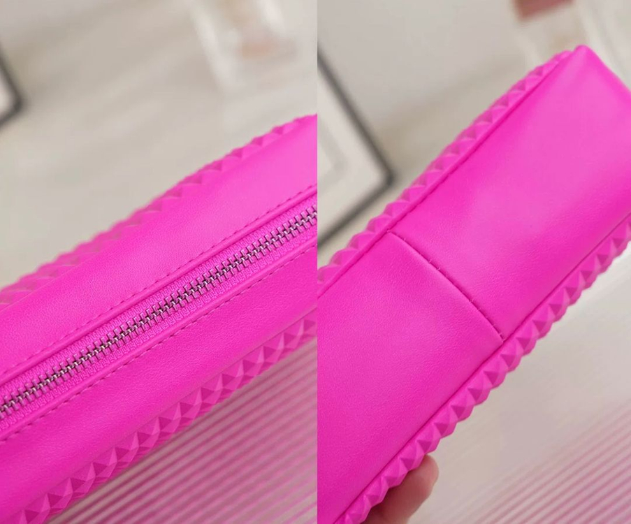 발렌티노 핫핑크 화장품 파우치 미니클러치 이미지