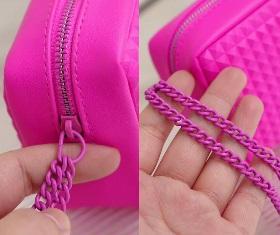 발렌티노 핫핑크 화장품 파우치 미니클러치 이미지