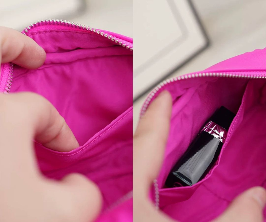 발렌티노 핫핑크 화장품 파우치 미니클러치 이미지