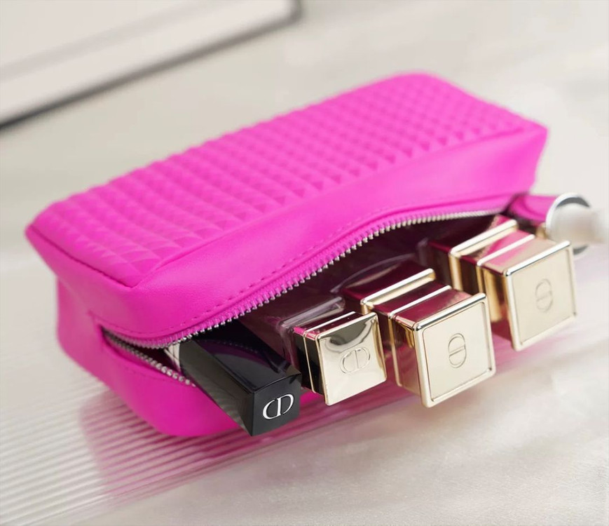 발렌티노 핫핑크 화장품 파우치 미니클러치 이미지