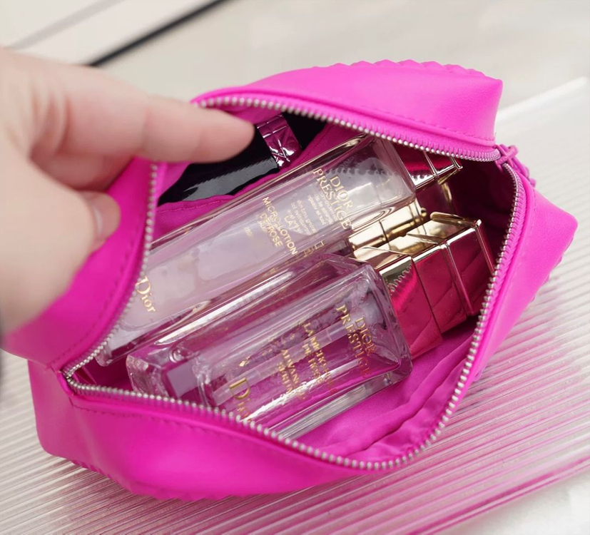 발렌티노 핫핑크 화장품 파우치 미니클러치 이미지