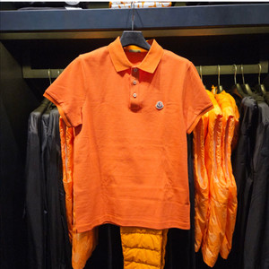 몽클레어 오렌지색 남성 반팔 폴로셔츠 이미지