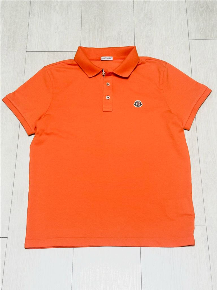 몽클레어 오렌지색 남성 반팔 폴로셔츠 이미지