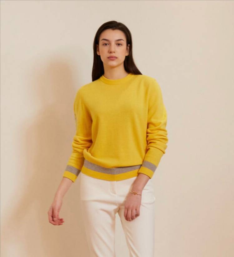 오뗄생트로페 여성골프의류 옐로우 스웻니트 S 이미지