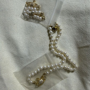 비비안 진주 목걸이 팔찌 세트 이미지