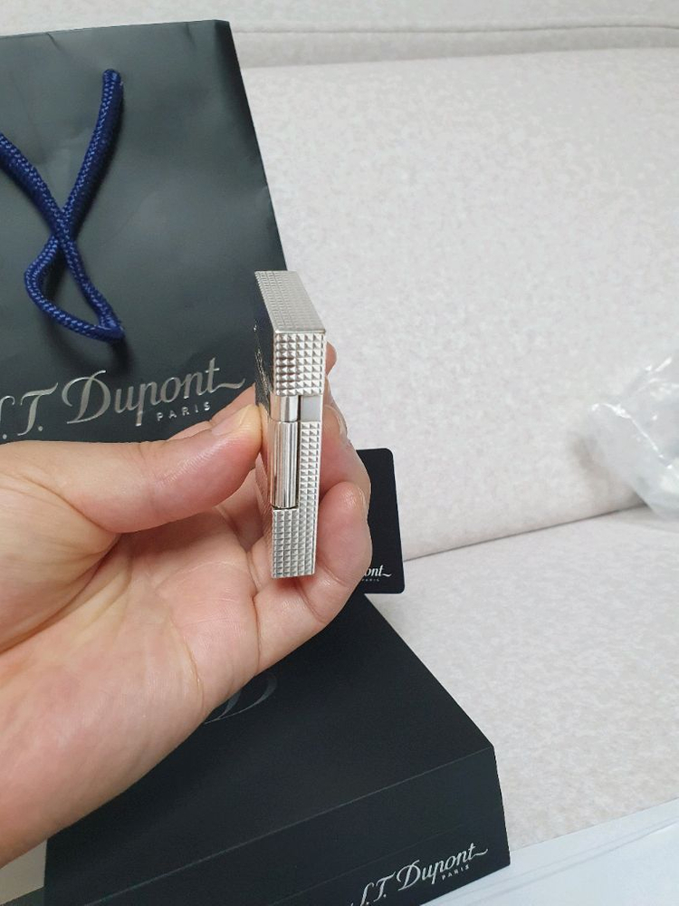 [새상품급] 듀퐁라이터 라인2 신형 ca16184 실버 쌍불 듀퐁 라이타 이미지