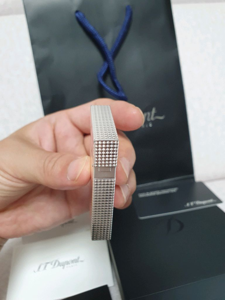 [새상품급] 듀퐁라이터 라인2 신형 ca16184 실버 쌍불 듀퐁 라이타 이미지