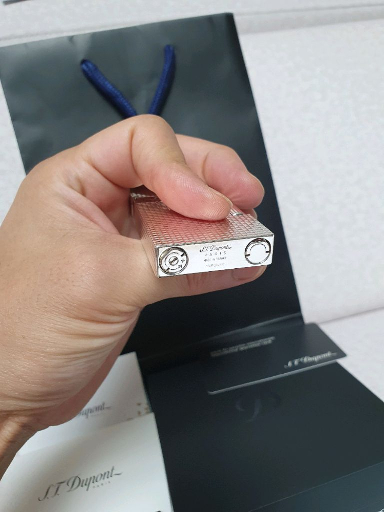 [새상품급] 듀퐁라이터 라인2 신형 ca16184 실버 쌍불 듀퐁 라이타 이미지