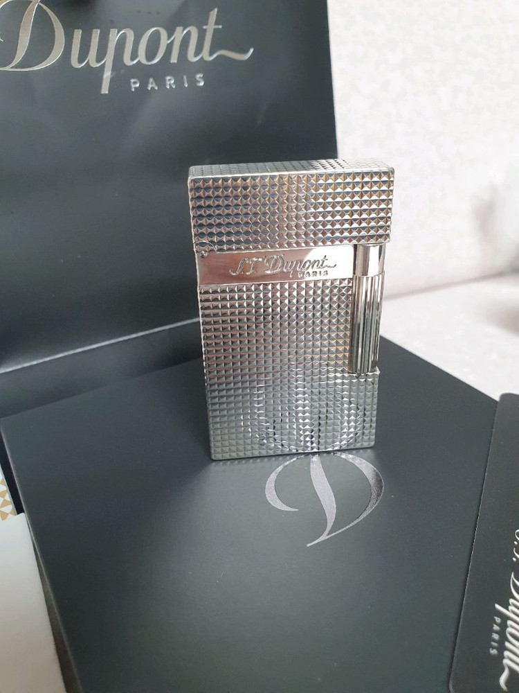 [새상품급] 듀퐁라이터 라인2 신형 ca16184 실버 쌍불 듀퐁 라이타 이미지