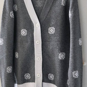 LF 닥스 그레이 배색 니트 가디건 85 이미지