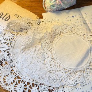 프랑스 앤틱 린넨 레이스 도일리 3종 세트 이미지